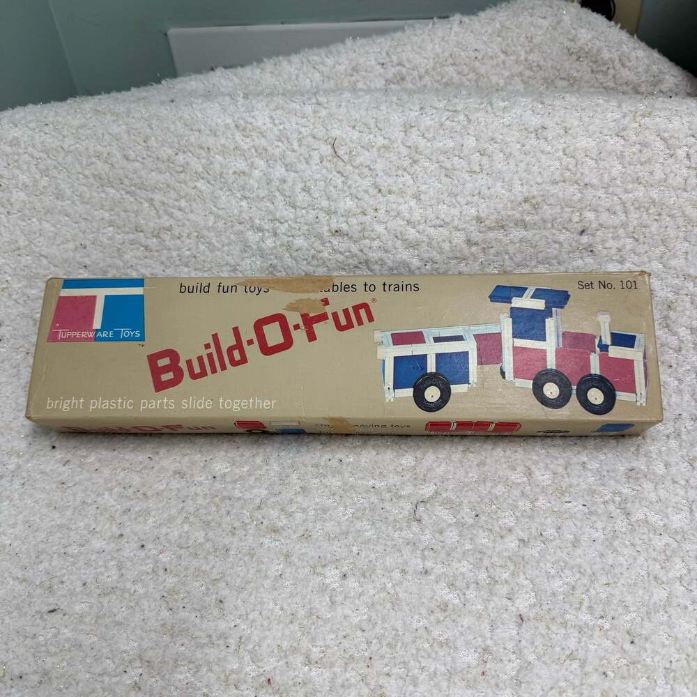 Vintage 1965 Tupperware Tupper Toys Build-O-Fun Set No. 101 Original Box